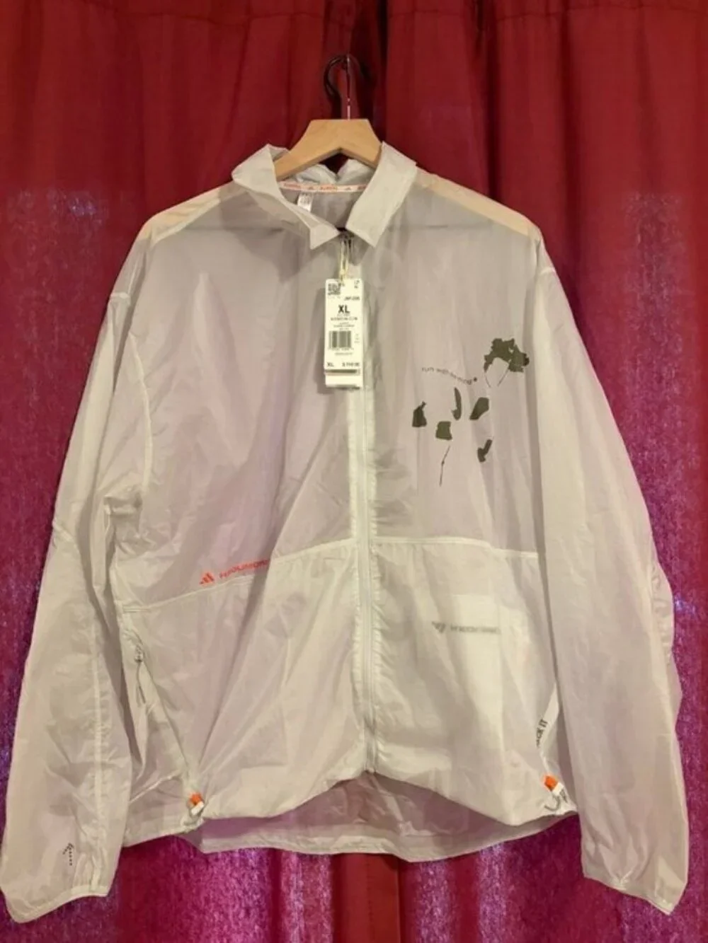 Adidas Adi 365 X H.Koumori Running Coach Jacket White mens size XL JM1206